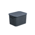 Small Urban Store Plastic Storage Basket with Lid Strata